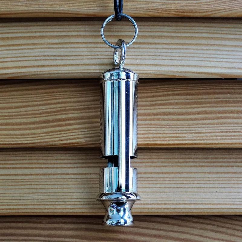 Mil-Tec Bobby Signal Whistle Nickel splowany mosiężny lekki trwały szary