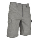 Mil-Tec German Army style olive prewashed moleskin Bermuda shorts with cargo pockets, lightweight and durable design.