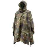 Mil-Tec marka styl wojskowy poncho flecklern camo ripstop lekki wodoodporny