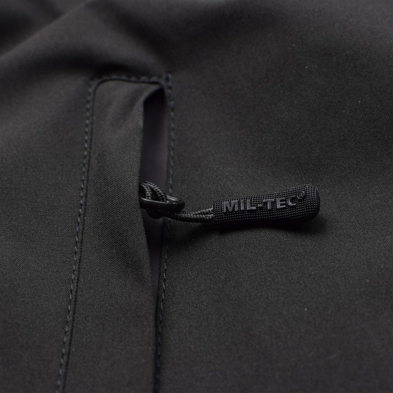Marka MIL-TEC PARKA W Winter Liner ciepła czarna kurtka Wodoodporna menu deszczowy