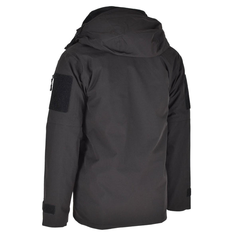 Marka MIL-TEC PARKA W Winter Liner ciepła czarna kurtka Wodoodporna menu deszczowy