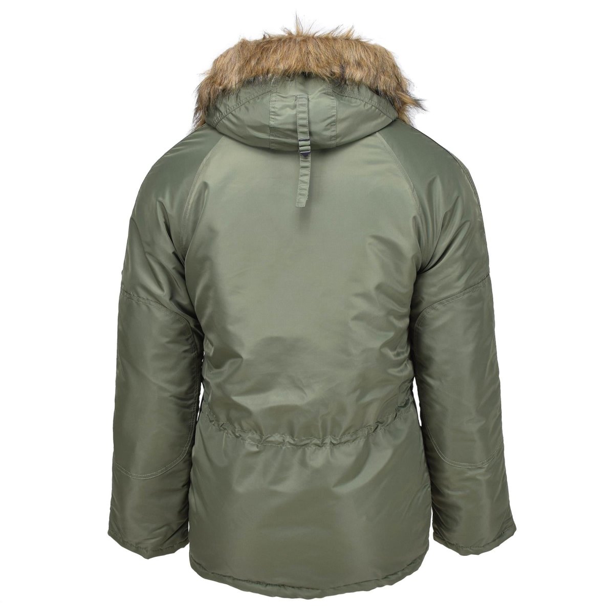 Mil-Tec marka amerykański styl wojskowy Aviator Parkana N3B Faux Fur z kapturem oliwka nowa