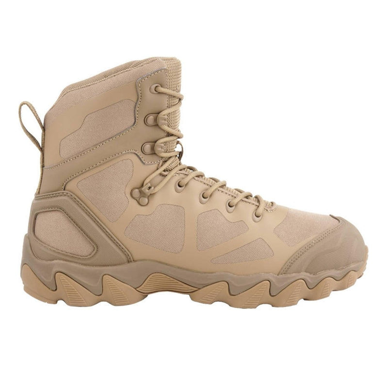 MIL-TEC Chimera High lightweight coyote hiking boots with ankle support, reinforced toe, and slip-resistant sole