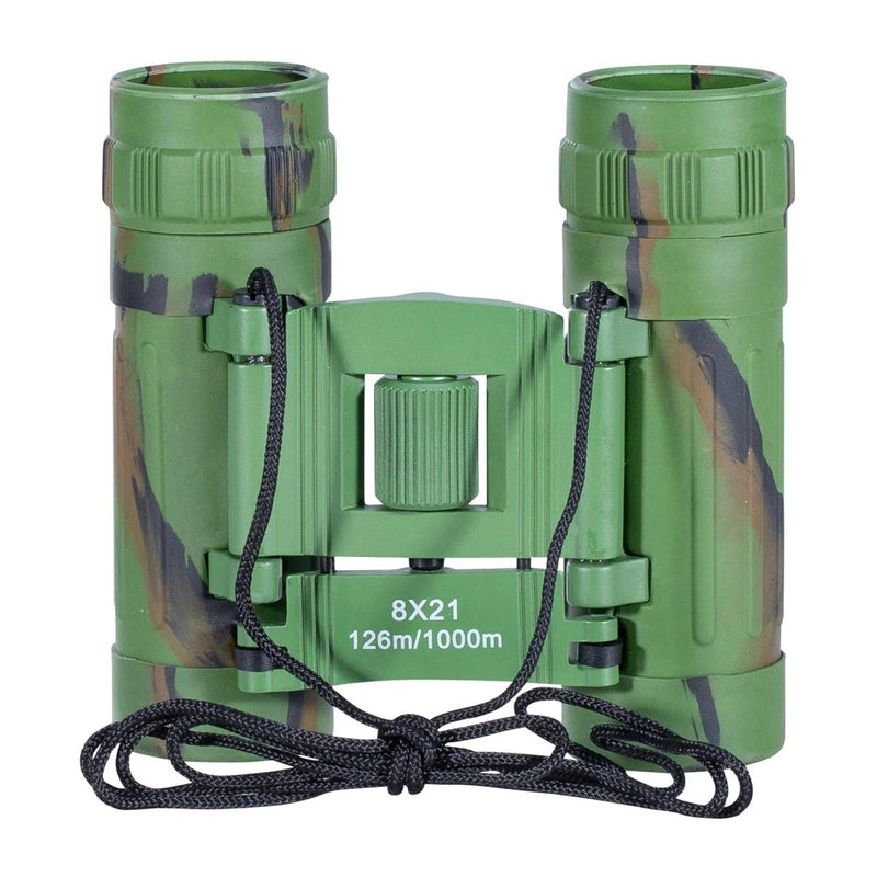 MIL-TEC składane lornetki 8x21 pola widzenia 126M nylonowa torba zawierała kamuflaż