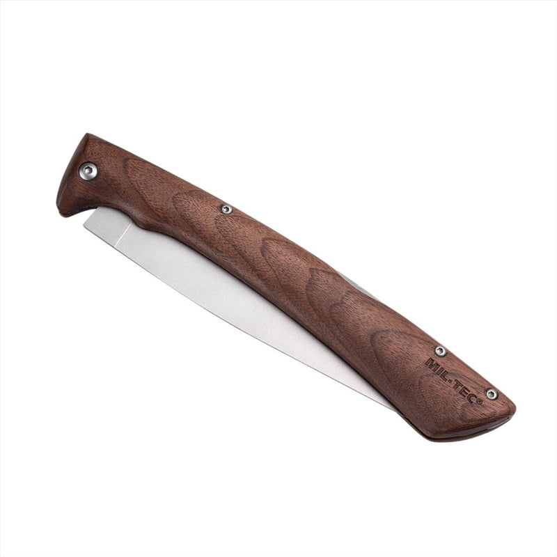 Mil-Tec Compact Folding Saw 19cm stali nierdzewnej 420 Ostrze orzech