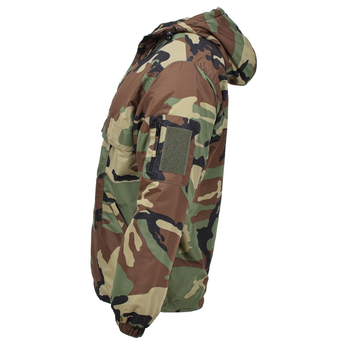 Mil-Tec Niemiecki wojskowy kurtka bojowa Winter Woodland Windproof z kapturem wyłożona nowa