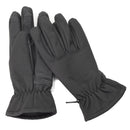 Black Mil-Tec men's softshell gloves with 3M Thinsulate lining, elastic wrists, and anti-slip palms for winter use