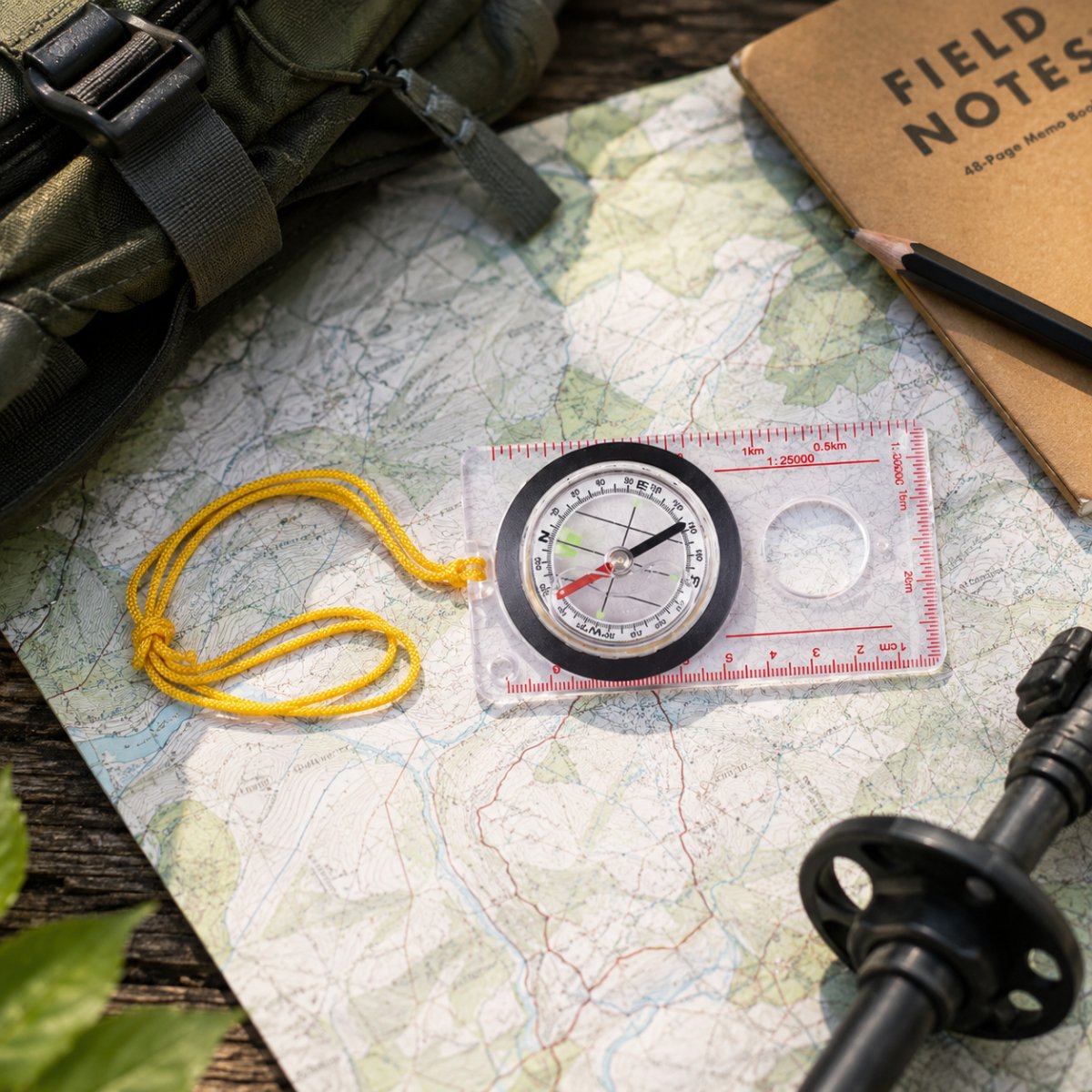 Mil-Tec Map Compass Przezroczysta płyta bazowa Narzędzie do nawigacji turystycznej