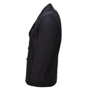 MIL - TEC Mens Pea Coat Wool Blend Navy Style Double Breasted Jacket Black - GoMilitar