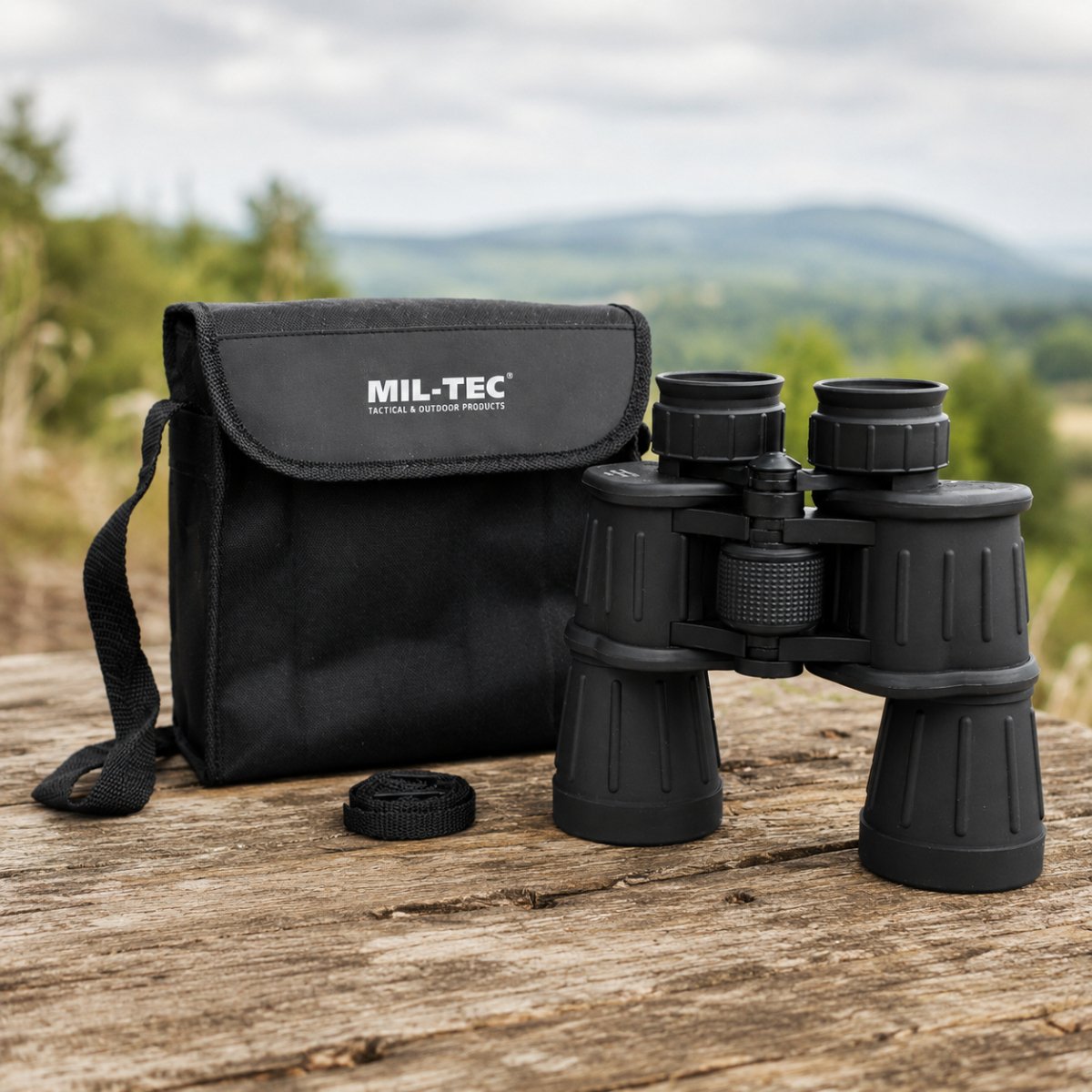 Lornetka Mil-Tec Gumowana 7x50 Outdoor Turystyka Myśliwska Optyka Czarna