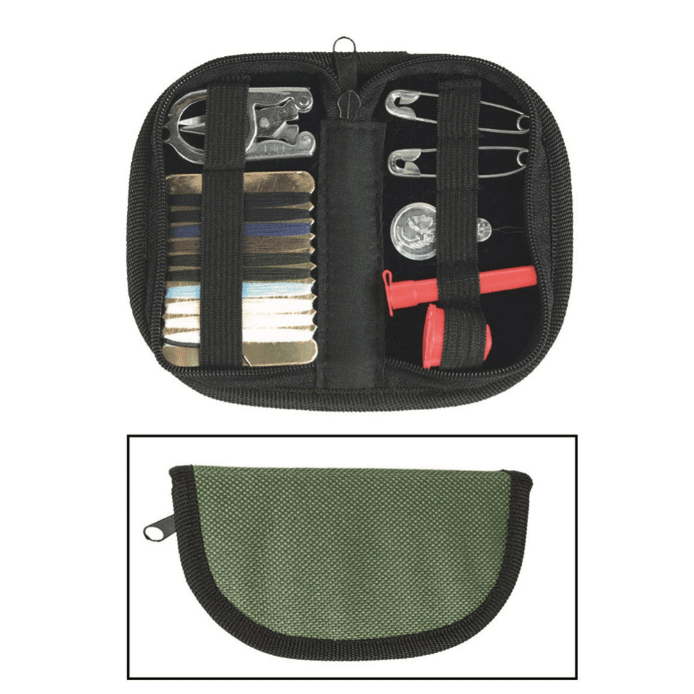Mil-Tec Zestaw do szycia Pokrowiec podróżny Camping Naprawa Zestaw survivalowy Olive Darb