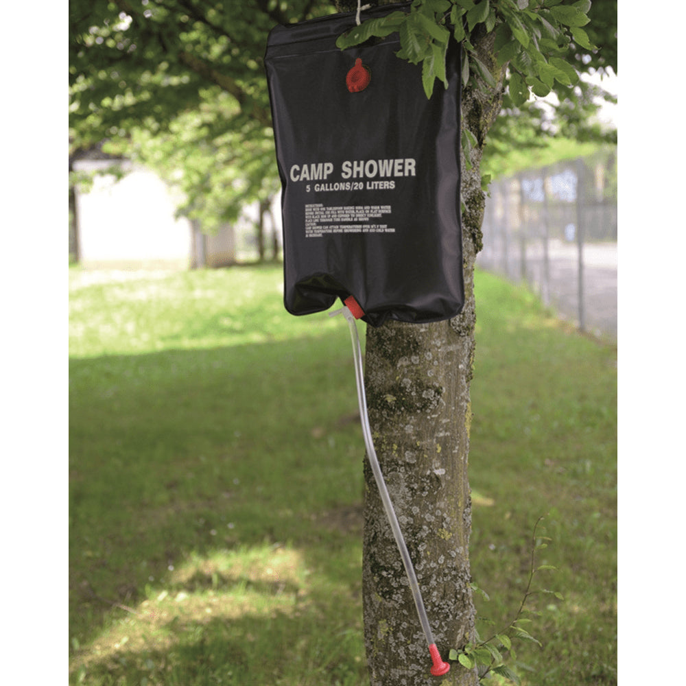 Mil-Tec Solarna torba prysznicowa 20L Camping Piesze wycieczki Outdoor Przenośna torba na wodę Czarna