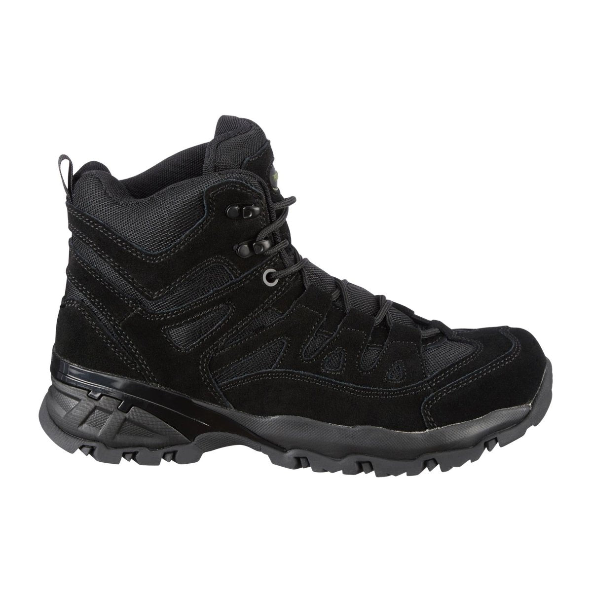 Mil-Tec Boots Mid Cielf Round Sole Camping Outdoor Black Suede Footwear