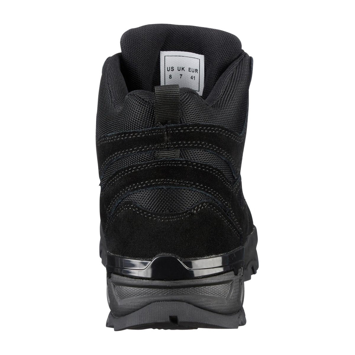 Mil-Tec Boots Mid Cielf Round Sole Camping Outdoor Black Suede Footwear