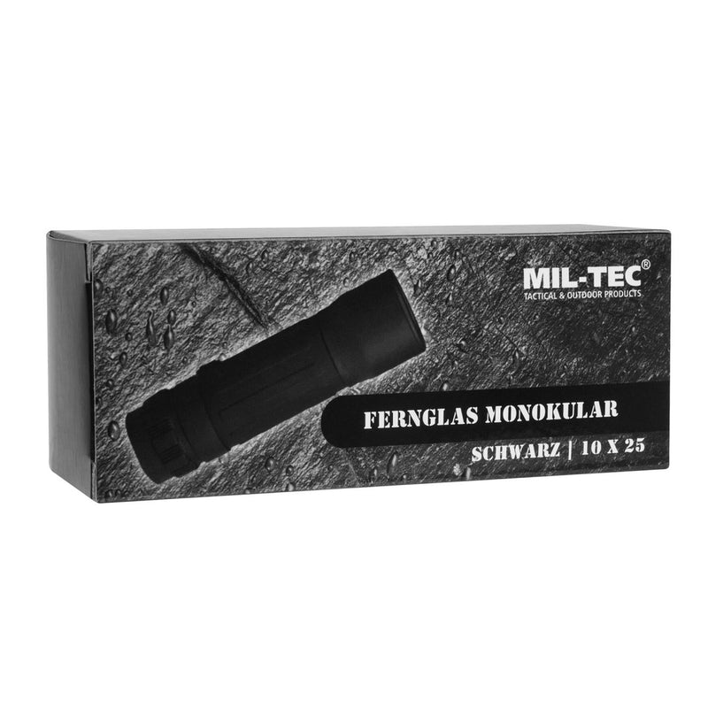 Mil-Tec taktyczny monokularny 10x25 Zakres wojskowy Nadzór na zewnątrz czarny