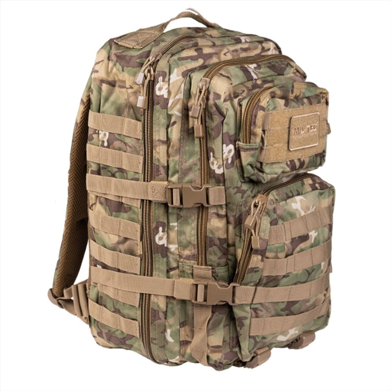 MIL-TEC US Assault Tactical Backpack 36L Ergonomic Formed Formed Ramiona