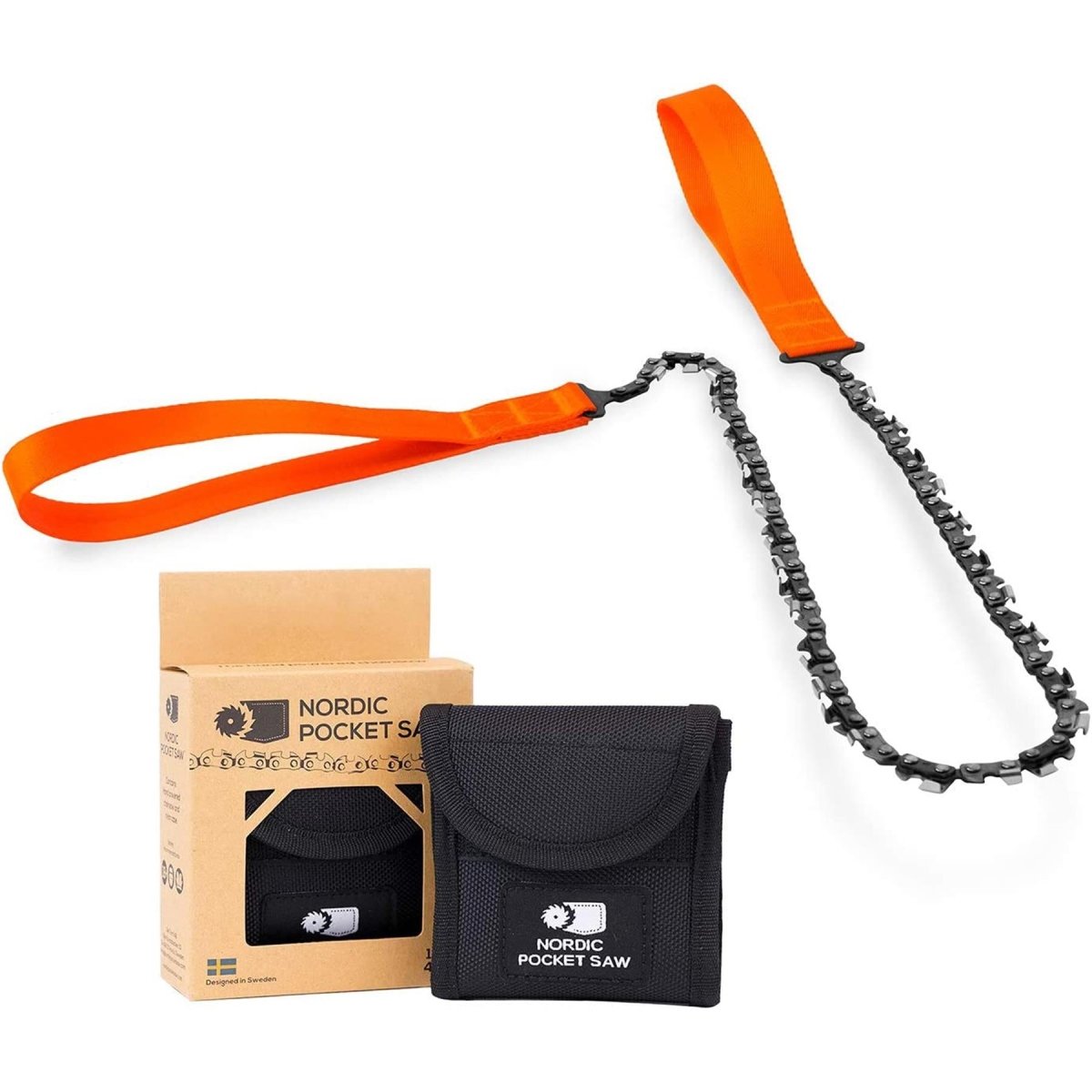 Nordic Pocket Saw Portable Survival Narzędzie Jakość pielęgnacji Łuły łańcuchowe pomarańczowe uchwyty
