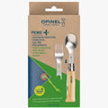 Opinel Picnic+ N°08 Zestaw sztućców Nóż składany Łyżka Widelec Camping Buk