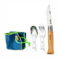 Opinel Picnic+ N°08 Zestaw sztućców Nóż składany Łyżka Widelec Camping Buk