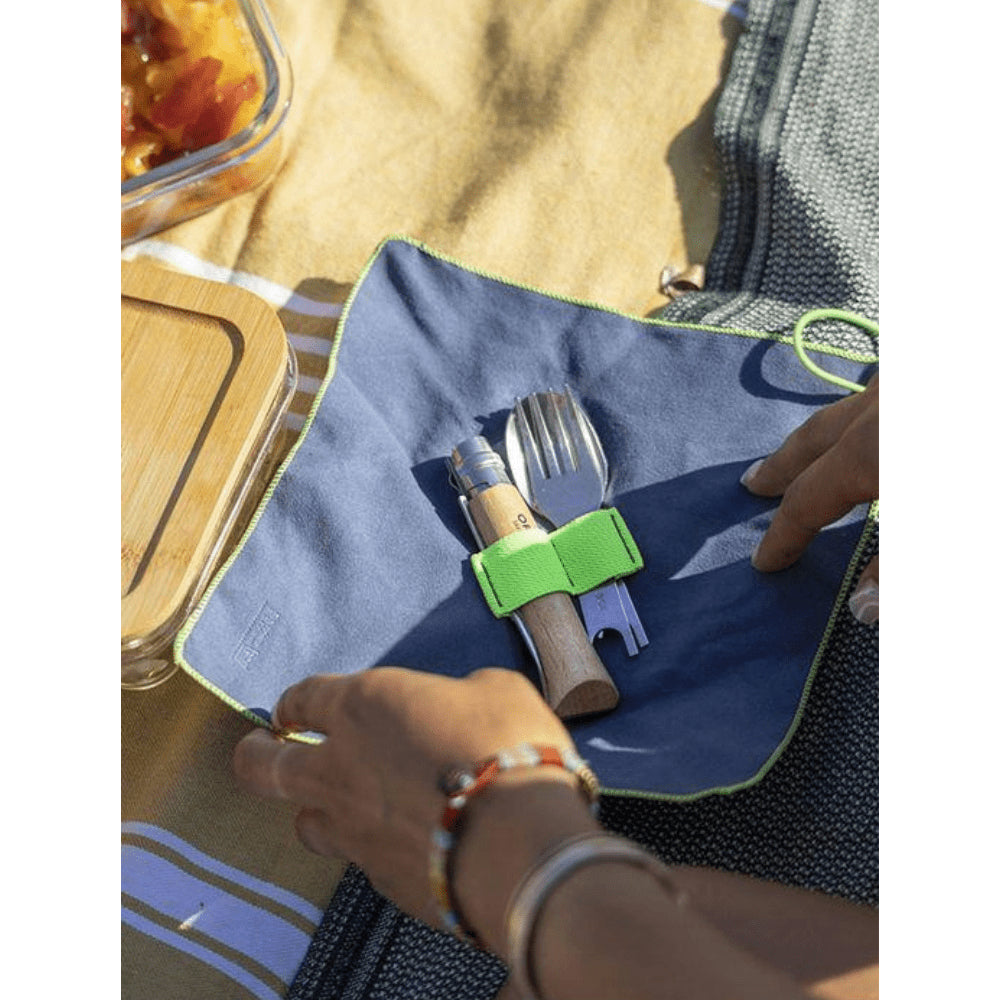 Opinel Picnic+ N°08 Zestaw sztućców Nóż składany Łyżka Widelec Camping Buk