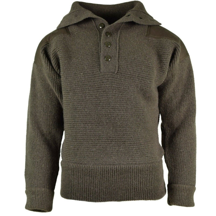 Oryginalny sweter z dzianiny alpejskiej armii austriackiej Olive OD Wool NOWOŚĆ - GoMilitar