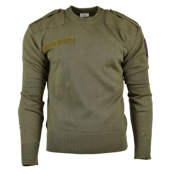 Oryginalny sweter armii austriackiej Jumper Commando Olive OD wełniany sweter NOWOŚĆ - GoMilitar