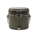 Original Austrian military mess kit with slight wear, designed for camping and outdoor cooking with Trangia stove compatibility