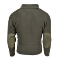 Oryginalny austriacki sweter wojskowy wzmocniony łokcie Blouson Rib Knit Pullover