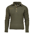 Oryginalny austriacki sweter wojskowy wzmocniony łokcie Blouson Rib Knit Pullover