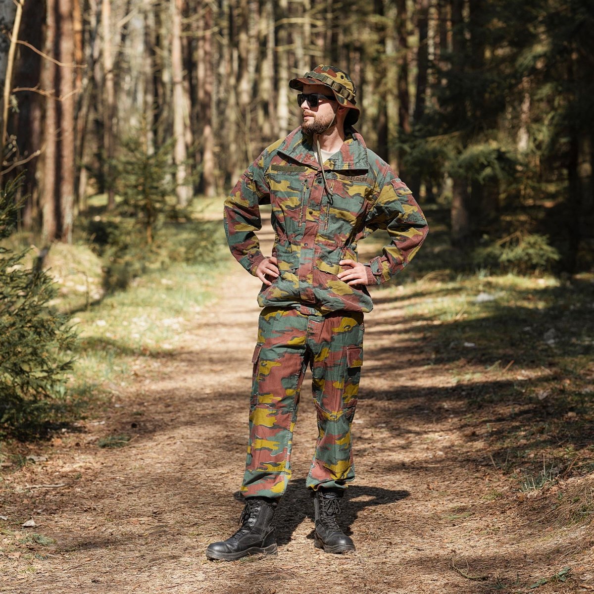 Oryginalne belgijskie armia wojskowa M90 Field Pants Jigsaw Spoders SUPLPLUS