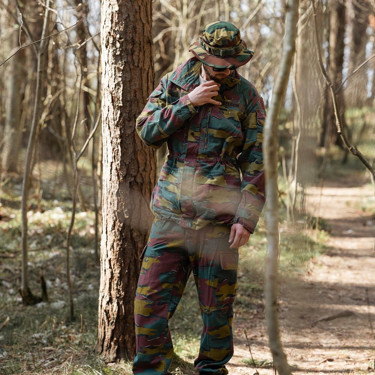 Oryginalne belgijskie armia wojskowa M90 Field Pants Jigsaw Spoders SUPLPLUS