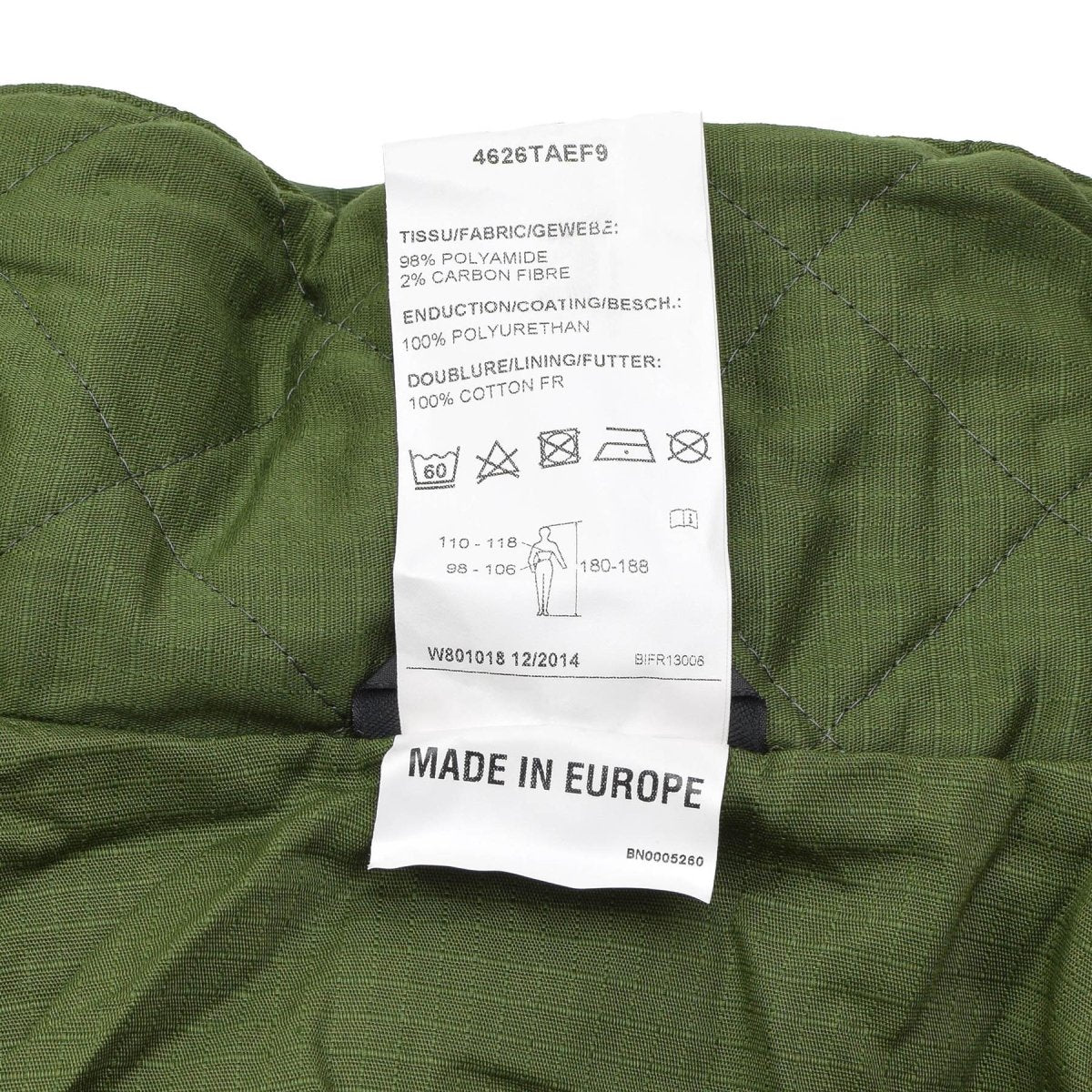 Oryginalna belgijska wojskowa menu deszczowa z podszewką Olive Waterproof Field Nowe