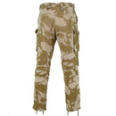 British army desert camouflage lightweight combat trousers with multiple pockets and reinforced knees