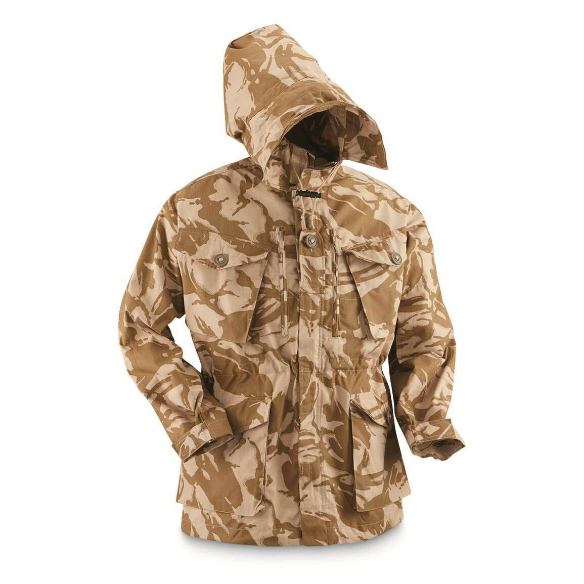 Oryginalna brytyjska armia wojskowa Pustynna Kurtka Parkana Smock Windproof Nowy