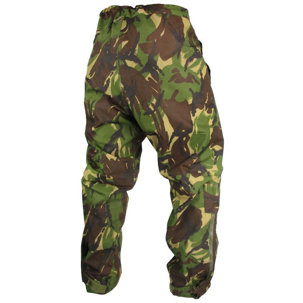 Oryginalny armia brytyjska walka wojskowa DPM Camo deszczowe spodnie wodoodporne Goretex
