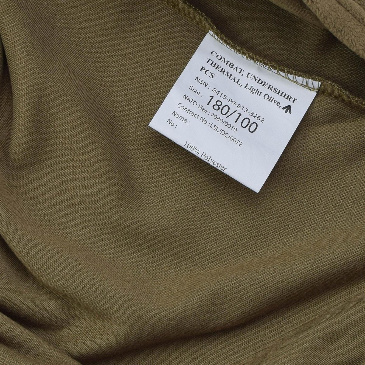 Oryginalny podkoszulek termiczny PCS armii brytyjskiej Half Zip Light Olive