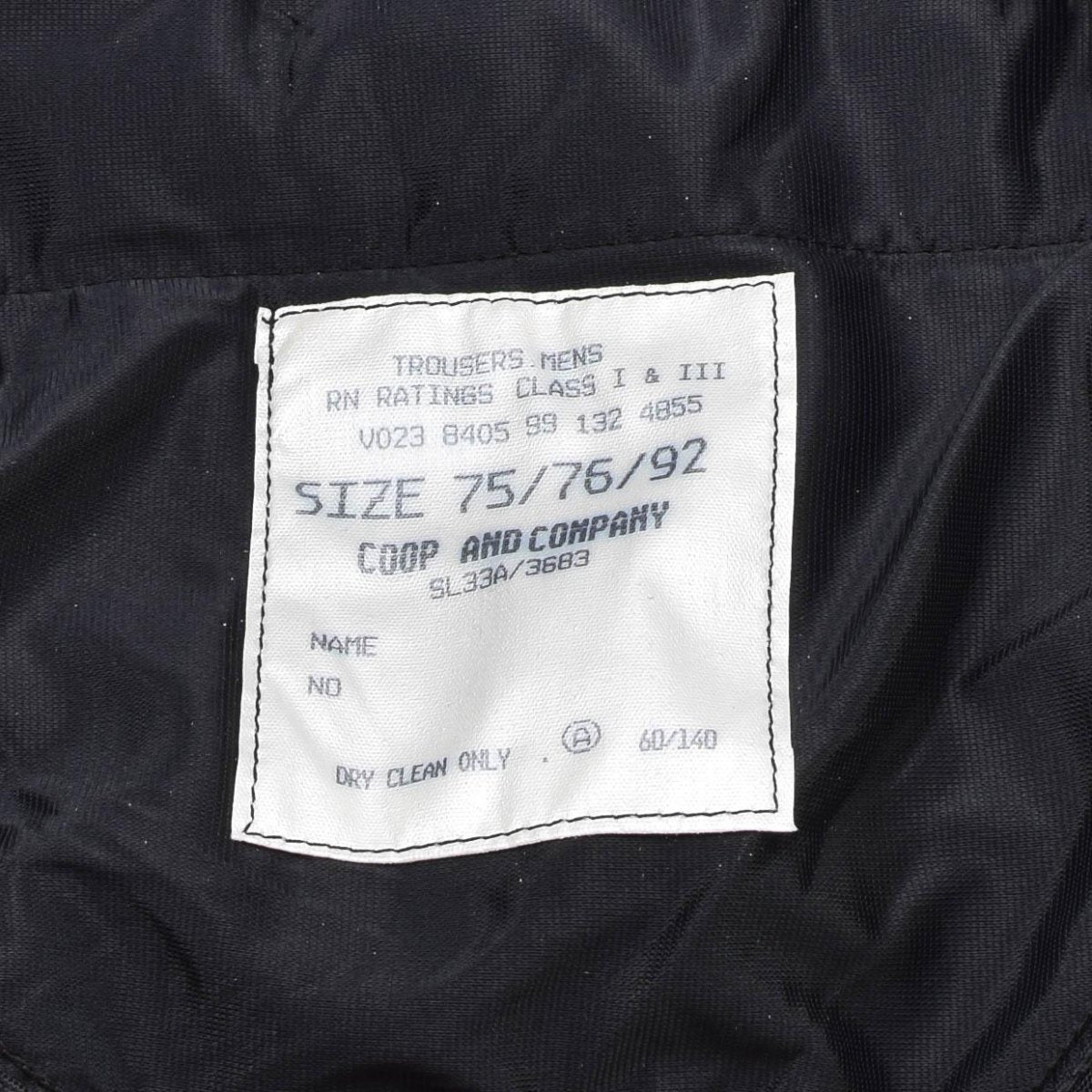 Oryginalne armia brytyjska Royale Navy Class 1 Dress Black Formal Spoders Nowe
