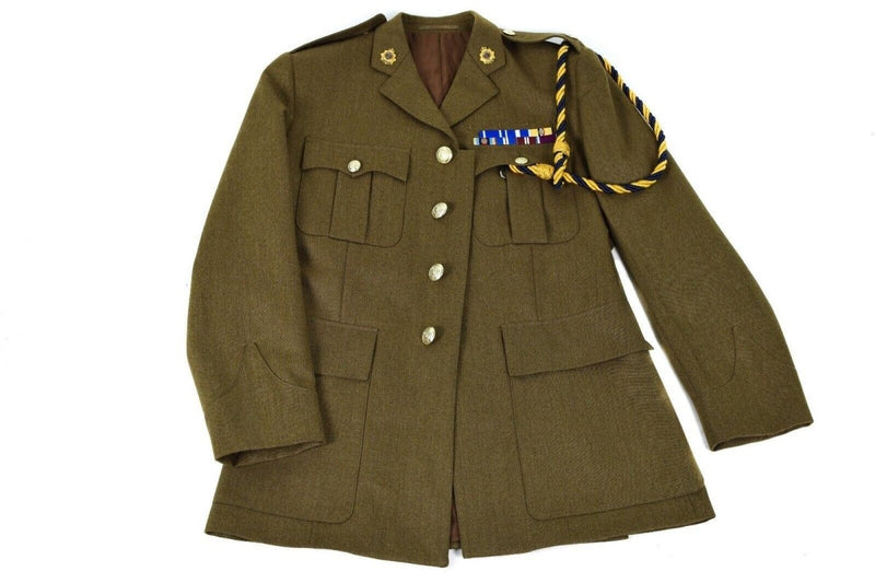 Oryginalny brytyjska wojskowa kurtka formalna mundur wojskowy Khaki nowy