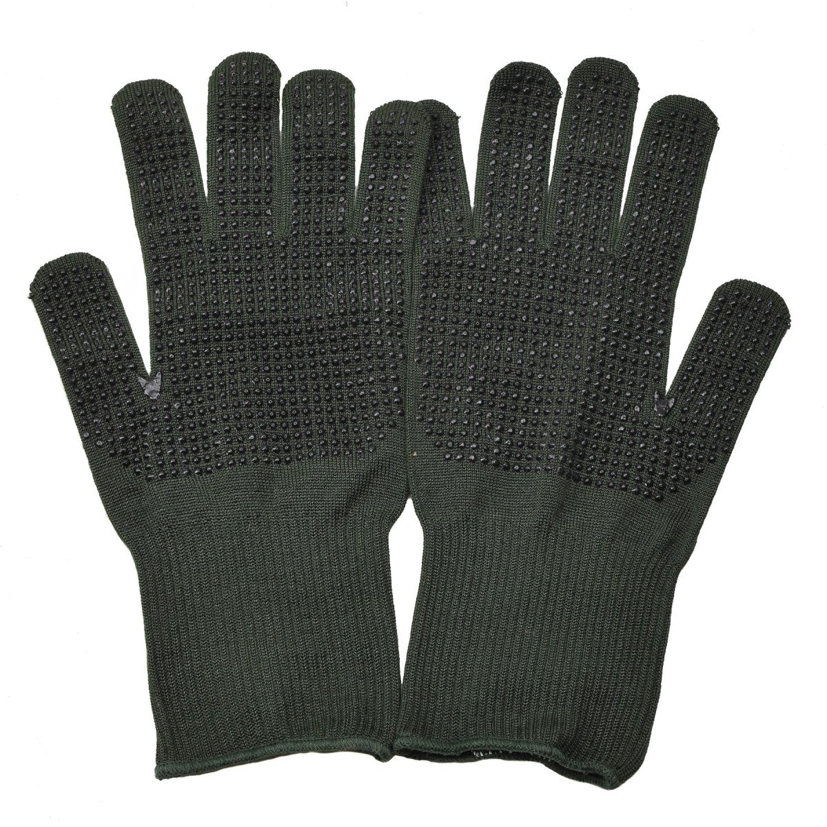 Oryginalne brytyjskie rękawiczki wojskowe przeciw poślizgowi Nomex aramid Fibre Green Nowe