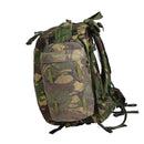 Original British Military tactical DPM backpack in camouflage with padded straps for hiking, camping, and travel use.