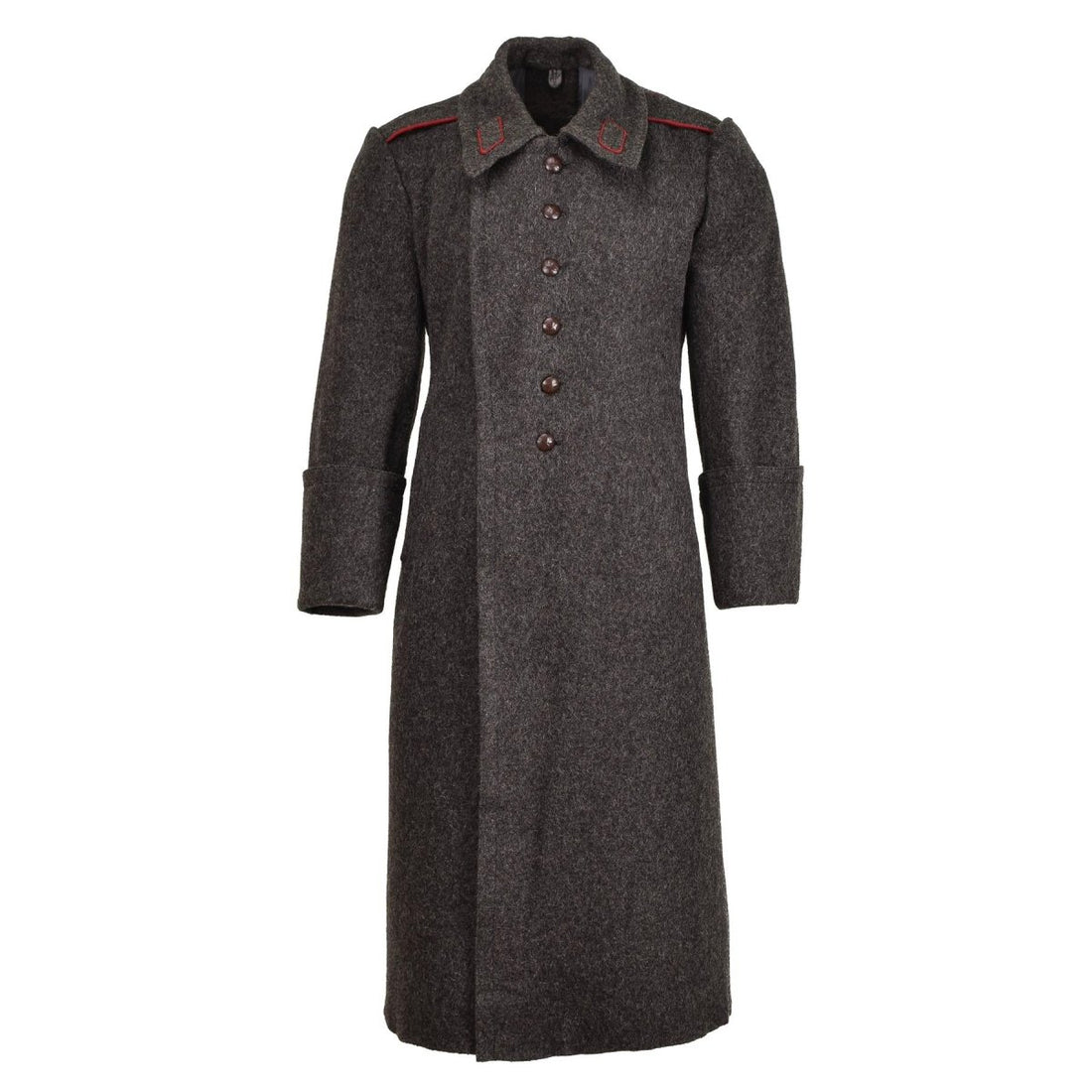 Oryginalny bułgarski wojskowy wełna długa płaszcz vintage zimowy płaszcz formalny szary