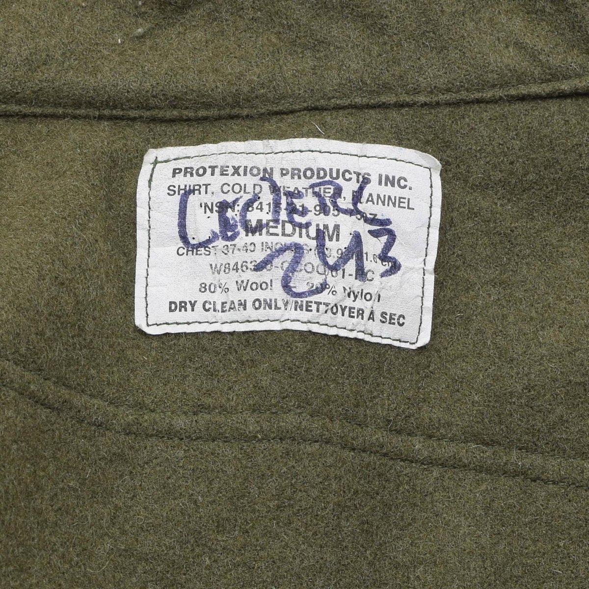 Oryginalna Kurtka Polowa Armii Kanadyjskiej Wełniana Vintage Nadwyżka Wojskowa Oliwkowa