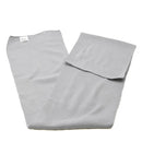 Folded gray fabric on a white background