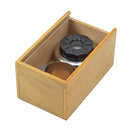 Compact vintage Czech military liquid fuel stove with pot and wooden storage box for outdoor cooking.