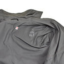 Inside view of original Danish army combat coat M71 with 1970 marking and durable cotton fabric lining