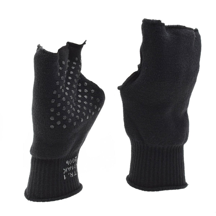 Original Danish military black gloves warmer fingerless non - slip palm army NEW - GoMilitar