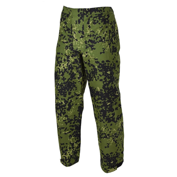 Original Danish Military camo M84 rain pants waterproof elasticated trousers NEW - GoMilitar