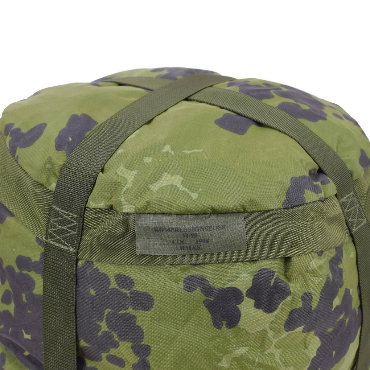 Oryginalna duńska wojskowa torba kompresyjna M84 Camo PU powlekana lekka nowa