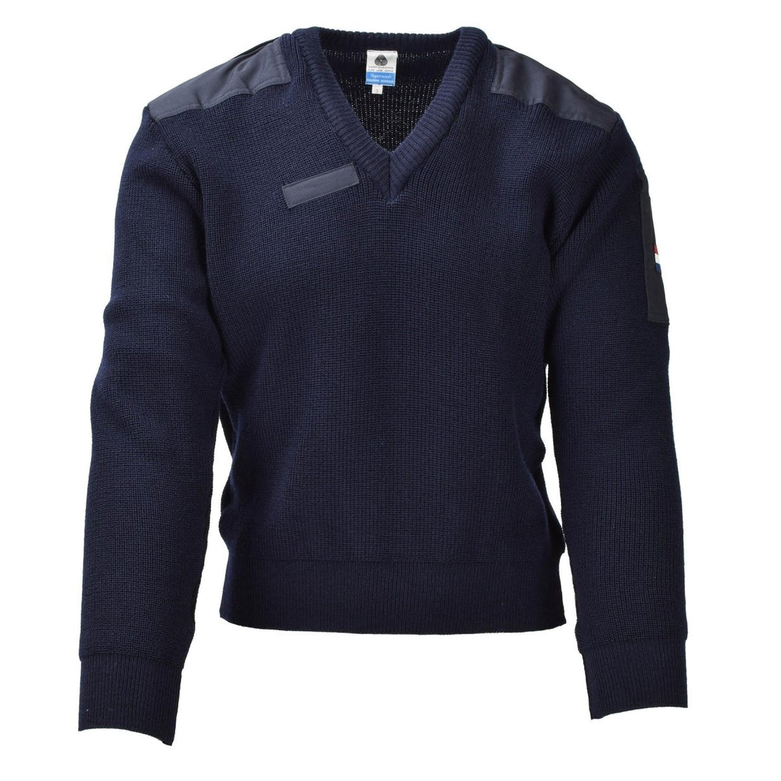 Oryginalny holenderski wojskowy niebieski sweter pullover wełna wełna body -body NOWOŚĆ