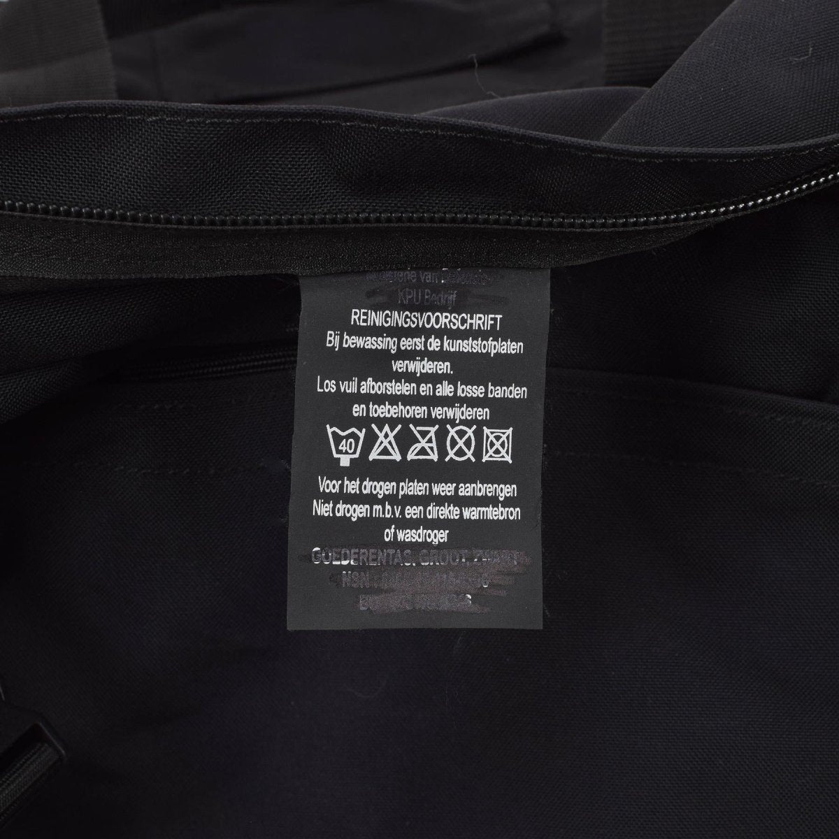 Oryginalna holenderska wojskowa torba sportowa podróżna Plecak Plecak Black